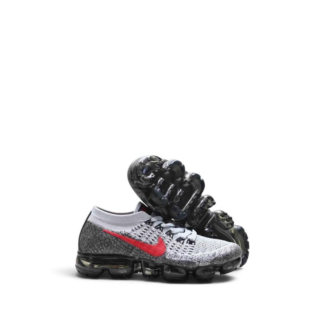 Маратонки Air VaporMax Flyknit Platinum Red Black